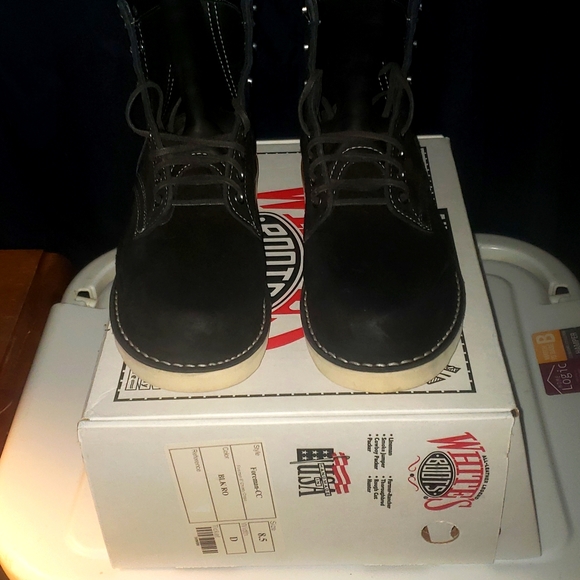 New white's foreman-cc Boots 8.5 D black rough out - Picture 2 of 3